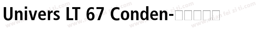 Univers LT 67 Conden字体转换